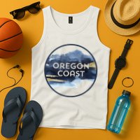 Oregon Coast Pacific Nw Vacation Souvenir Watercolor Design Tank Top