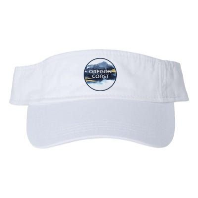 Oregon Coast Pacific Nw Vacation Souvenir Watercolor Design Visor