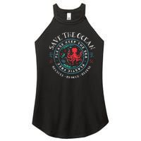 Ocean Conservation Please Keep The Sea Plastic Free Women's Perfect Tri Rocker Tank