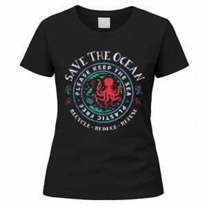 Ocean Conservation Please Keep The Sea Plastic Free Women's T-Shirt