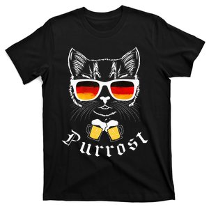 Oktoberfest Cat Pun Prost Celebration T-Shirt