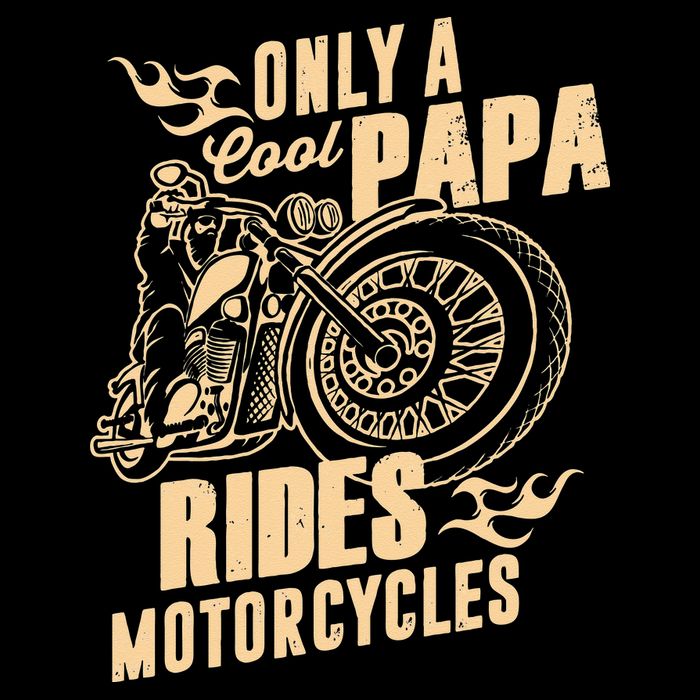 Only Cool Papa Rides Motorcycles Funny Fathers Day 16 in Basic Backpack