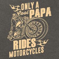 Only Cool Papa Rides Motorcycles Funny Fathers Day Cotton Canvas Backpack