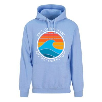 Ocean Conservation Quote Save Future Planet Water Earth Day Gift Unisex Surf Hoodie