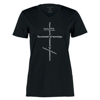 Orthodox Cross Religious Russia Orthodox Women's Momentum V-Neck T-Shirt