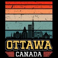 Ottawa Canada Retro Vintage Sunset Skyline Ottawa T-Shirt