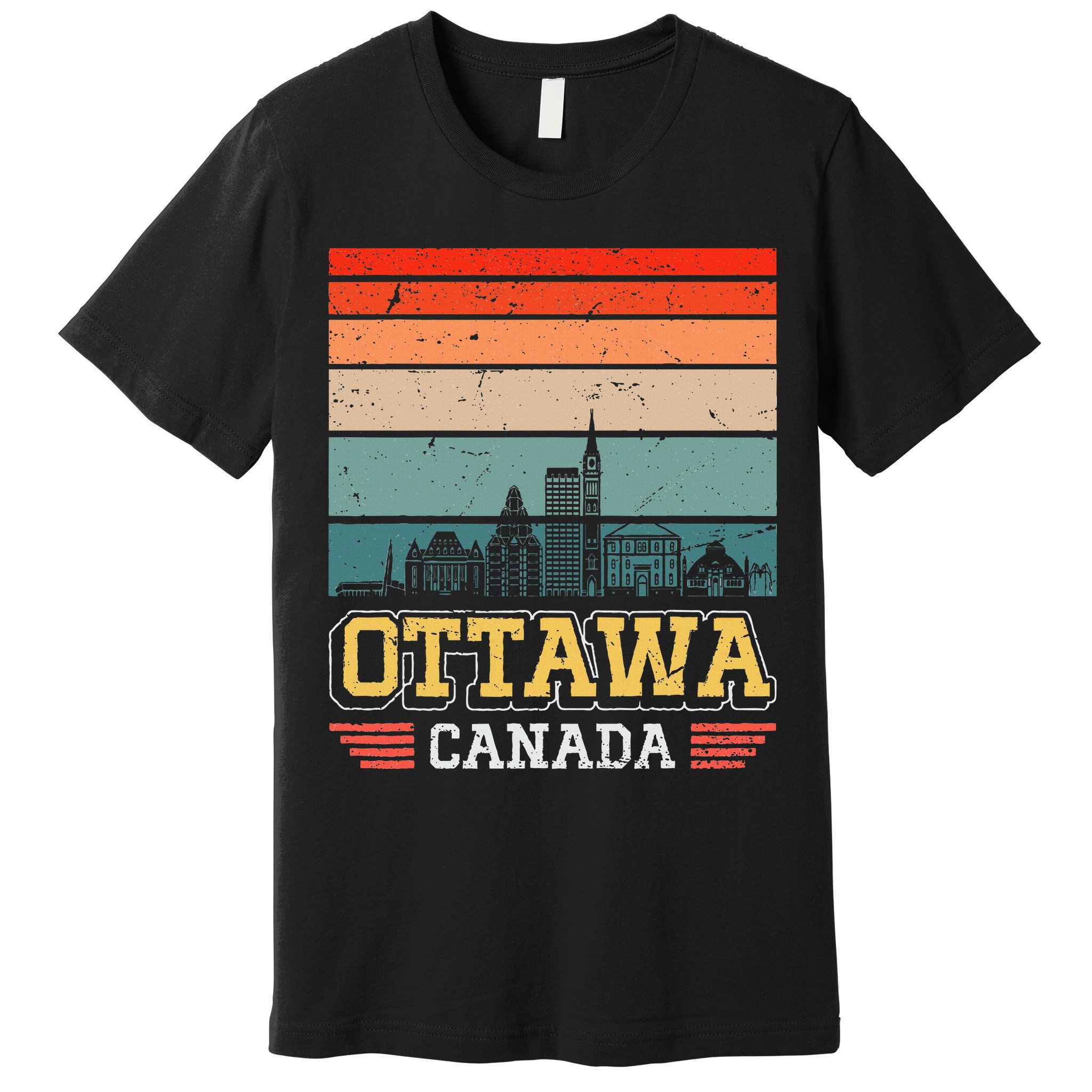 Ottawa Canada Retro Vintage Sunset Skyline Ottawa Premium T-Shirt