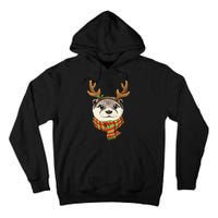 Otter Christmas Reindeer Antlers Xmas Boy Girl Tall Hoodie