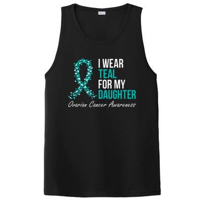 Ovarian Cancer Ribbon I Wear Teal For My Daughter Support PosiCharge Competitor Tank