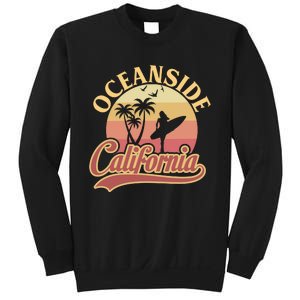 Oceanside California Retro Print Sweatshirt