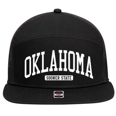 Oklahoma College Style 7 Panel Mesh Trucker Snapback Hat