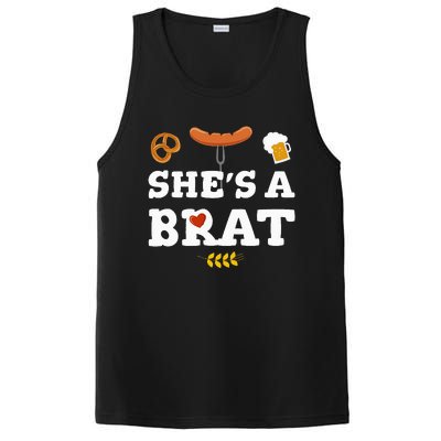 Oktoberfest Couples Shes A Brat PosiCharge Competitor Tank