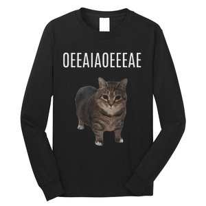 Oiiaoiia Cat Spinning Cat Meme Funny Trendy Cat Lovers Art Long Sleeve Shirt