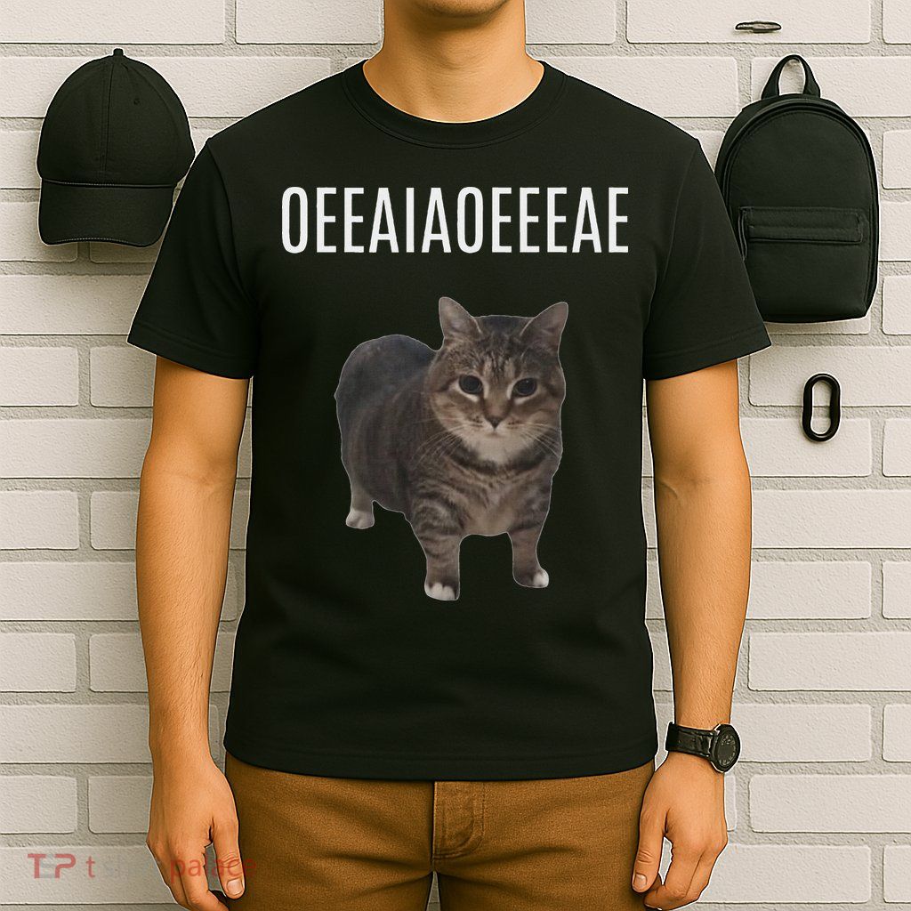 Oiiaoiia Cat Spinning Cat Meme Funny Trendy Cat Lovers Art T-Shirt
