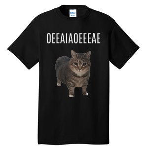 Oiiaoiia Cat Spinning Cat Meme Funny Trendy Cat Lovers Art Tall T-Shirt