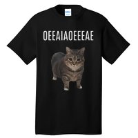 Oiiaoiia Cat Spinning Cat Meme Funny Trendy Cat Lovers Art Tall T-Shirt