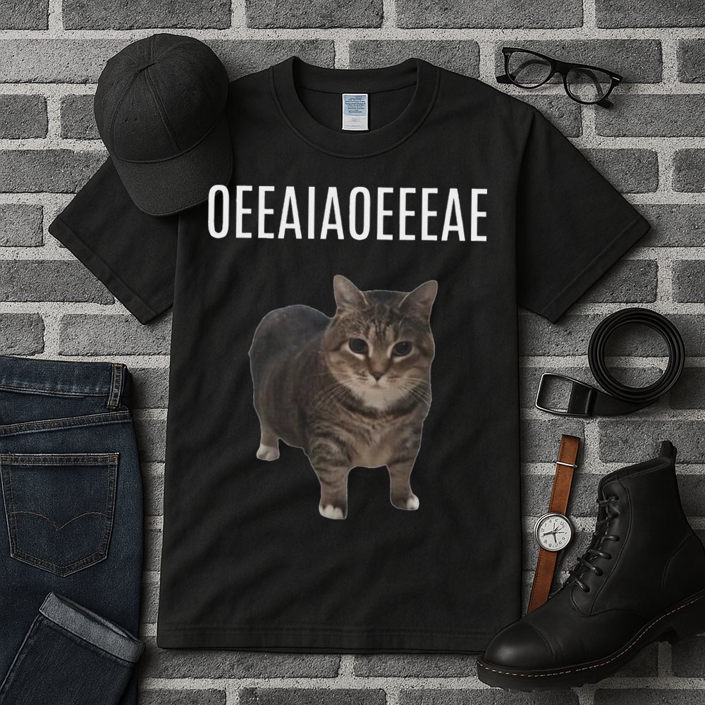 Oiiaoiia Cat Spinning Cat Meme Funny Trendy Cat Lovers Art Tall T-Shirt