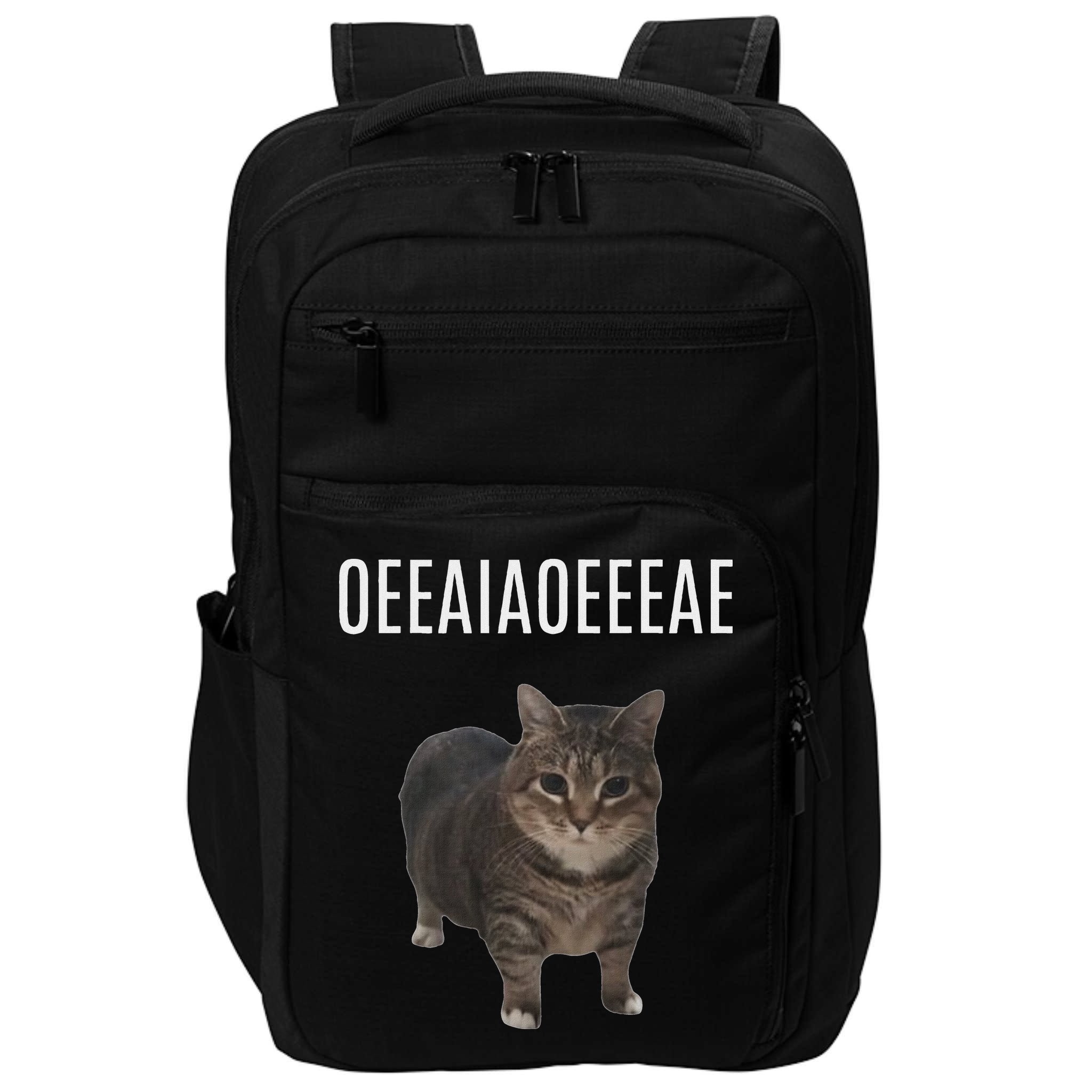 Oiiaoiia Cat Spinning Cat Meme Funny Trendy Cat Lovers Art Impact Tech Backpack