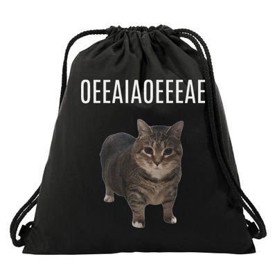 Oiiaoiia Cat Spinning Cat Meme Funny Trendy Cat Lovers Art Drawstring Bag