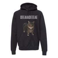 Oiiaoiia Cat Spinning Cat Meme Funny Trendy Cat Lovers Art Premium Hoodie