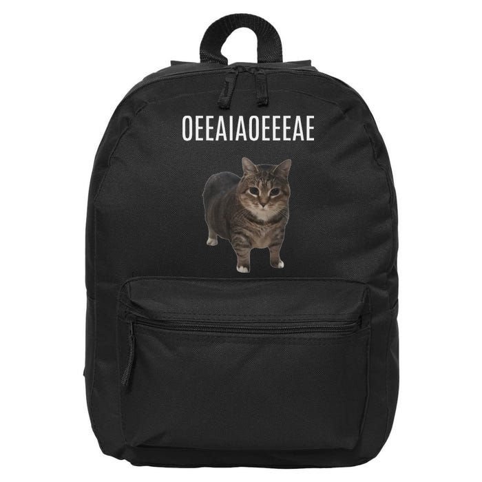 Oiiaoiia Cat Spinning Cat Meme Funny Trendy Cat Lovers Art 16 in Basic Backpack