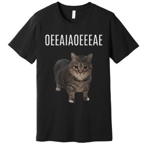 Oiiaoiia Cat Spinning Cat Meme Funny Trendy Cat Lovers Art Premium T-Shirt