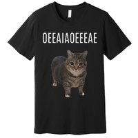 Oiiaoiia Cat Spinning Cat Meme Funny Trendy Cat Lovers Art Premium T-Shirt