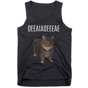 Oiiaoiia Cat Spinning Cat Meme Funny Trendy Cat Lovers Art Tank Top