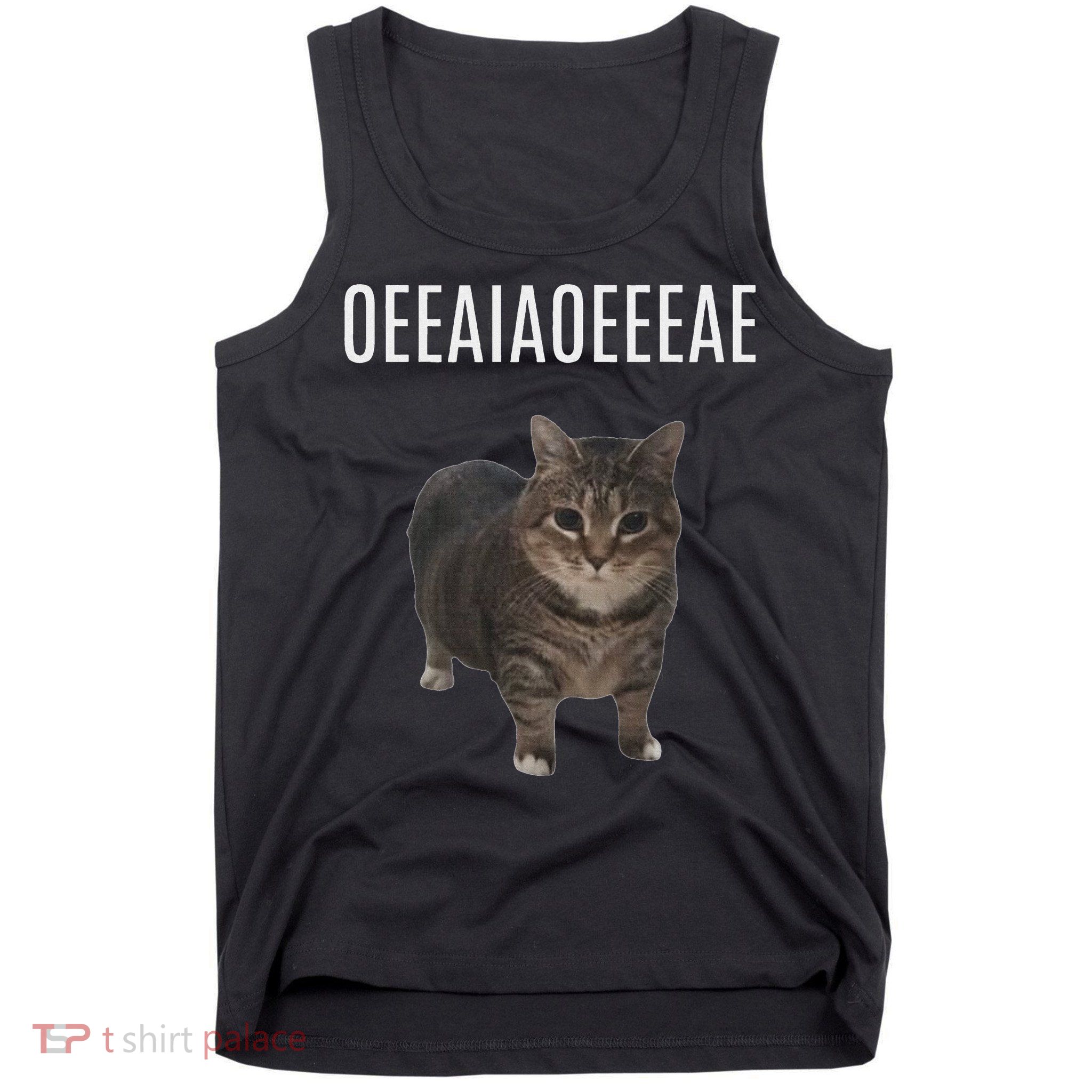 Oiiaoiia Cat Spinning Cat Meme Funny Trendy Cat Lovers Art Tank Top