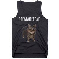 Oiiaoiia Cat Spinning Cat Meme Funny Trendy Cat Lovers Art Tank Top