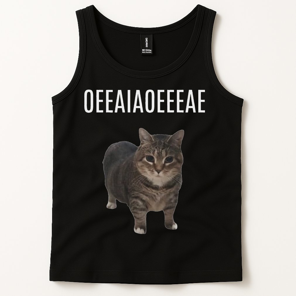 Oiiaoiia Cat Spinning Cat Meme Funny Trendy Cat Lovers Art Tank Top