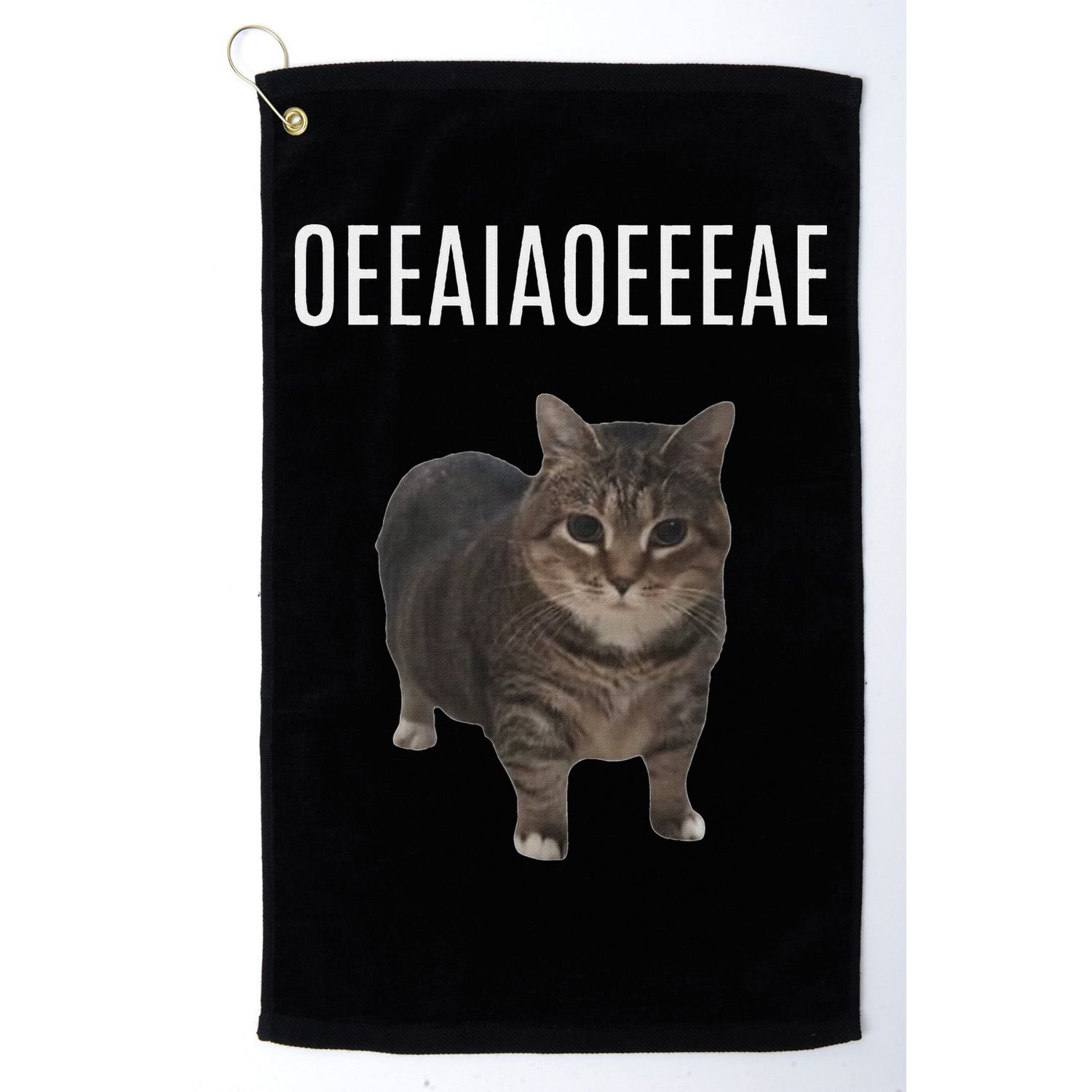 Oiiaoiia Cat Spinning Cat Meme Funny Trendy Cat Lovers Art Golf Towel