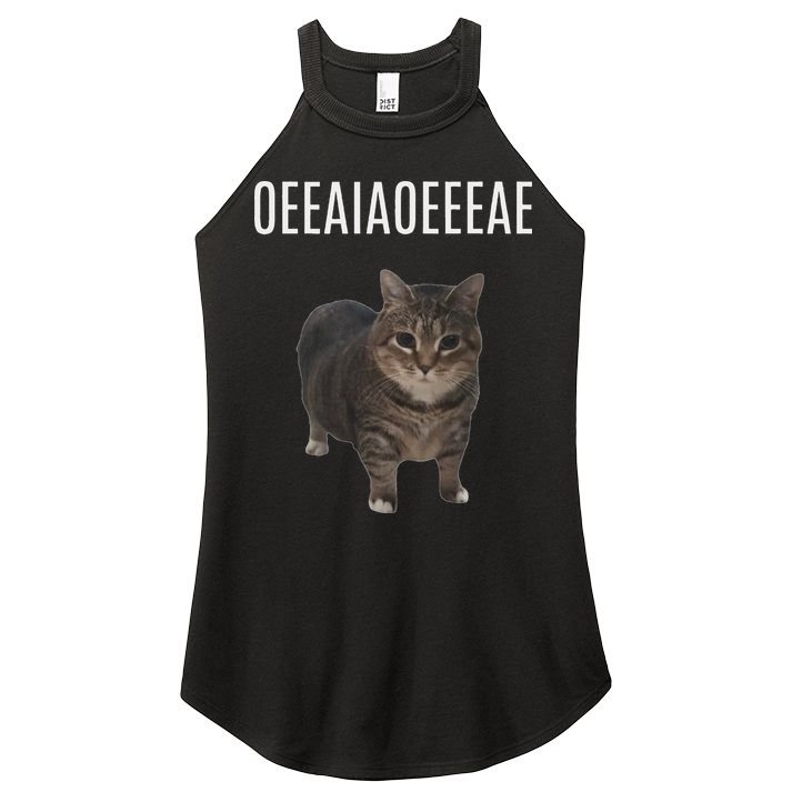 Oiiaoiia Cat Spinning Cat Meme Funny Trendy Cat Lovers Art Women's Perfect Tri Rocker Tank