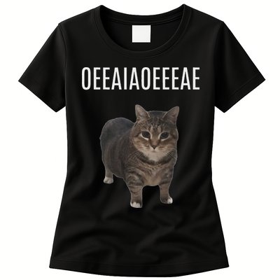 Oiiaoiia Cat Spinning Cat Meme Funny Trendy Cat Lovers Art Womens T-Shirt