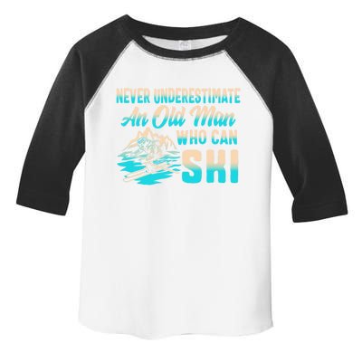 Old Can Ski Fathers Day Grandpa Dad Rider Water Skiing Gift Toddler Fine Jersey T-Shirt