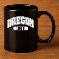 Oregon Collegiate Style 1859 11oz C Handle Ceramic Mug