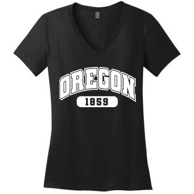 Oregon Collegiate Style 1859 Women's V-Neck T-Shirt