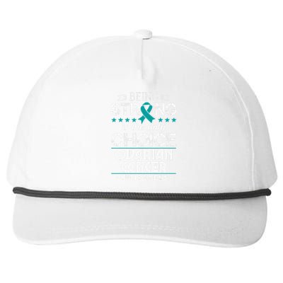 Ovarian Cancer Survivor Teal Awareness Ribbon Snapback Five-Panel Rope Hat