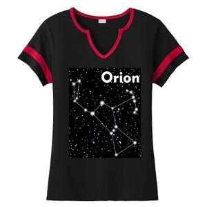 Orion Constellation Space Solar System Stars Ladies Halftime Notch Neck Tee