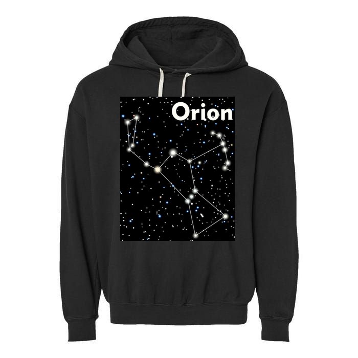 Orion Constellation Space Solar System Stars Garment-Dyed Fleece Hoodie