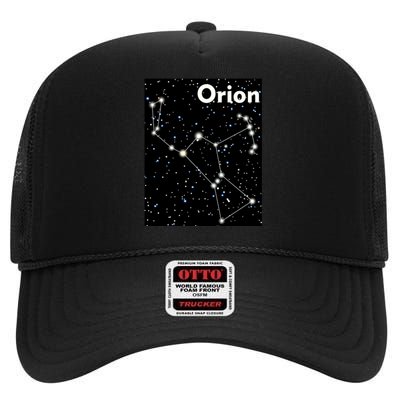 Orion Constellation Space Solar System Stars High Crown Mesh Back Trucker Hat