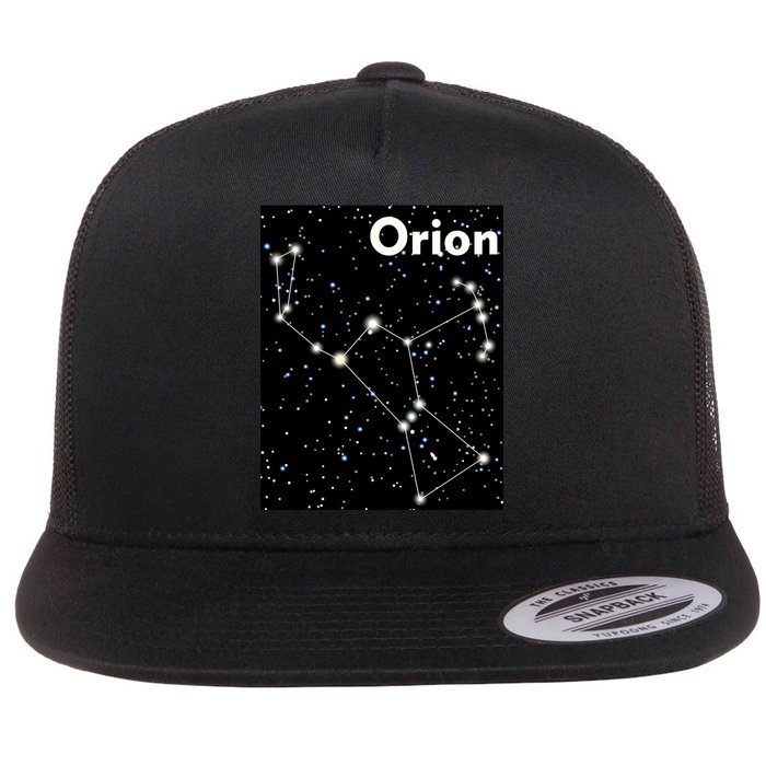 Orion Constellation Space Solar System Stars Flat Bill Trucker Hat