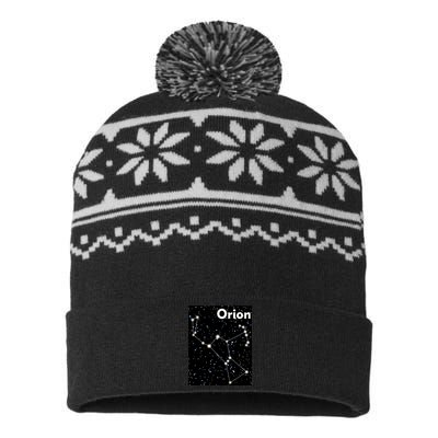 Orion Constellation Space Solar System Stars USA-Made Snowflake Beanie