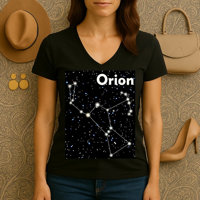 Orion Constellation Space Solar System Stars Women's V-Neck T-Shirt