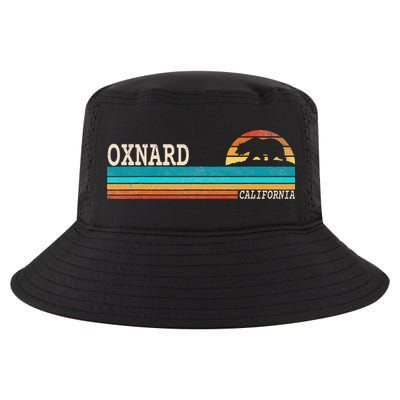 Oxnard California State Bear Retro Sunset Cool Comfort Performance Bucket Hat