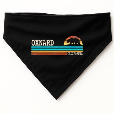 Oxnard California State Bear Retro Sunset USA-Made Doggie Bandana