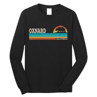 Oxnard California State Bear Retro Sunset Long Sleeve Shirt
