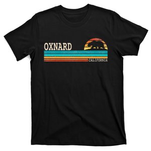 Oxnard California State Bear Retro Sunset T-Shirt