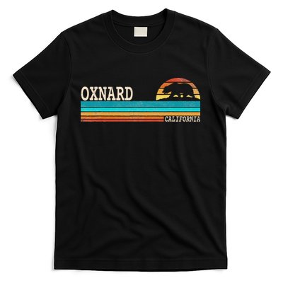 Oxnard California State Bear Retro Sunset T-Shirt