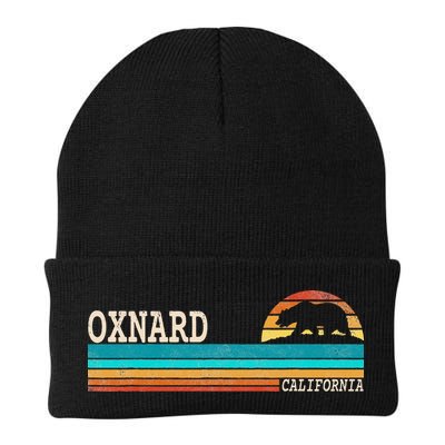Oxnard California State Bear Retro Sunset Beanie